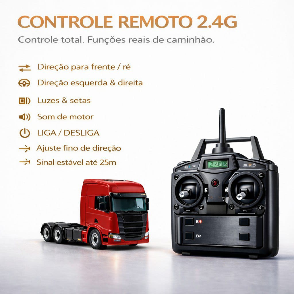 Scania R Carreta Tanque RC 1/14 - ( Controle Remoto )
