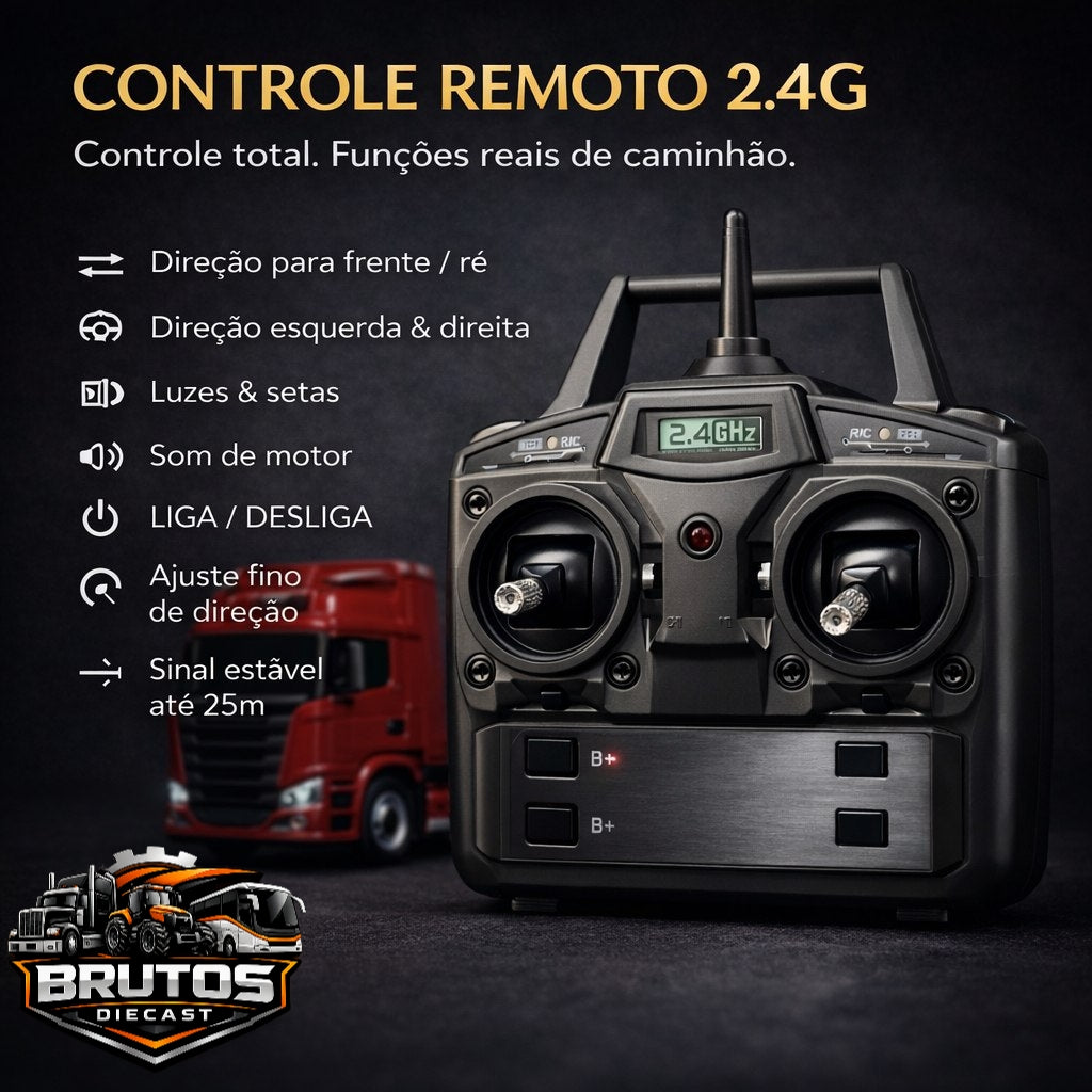 Mercedes-Benz L-1113 Basculante RC (Controle Remoto) - Escala 1/14