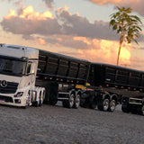 Miniatura Mercedes-Benz Arocs 3363 6x4 ClassicSpace com Rodotrem Basculante (Escala 1/24)